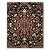 Luxe Black Gold Mandala Persian Area Rug