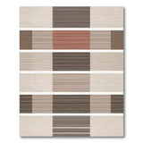 Geometric Modern Brown Tan Striped Geometric Area Rug