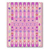 Whimsical Pink Easter Bunny Egg Cross-Stitch Rug