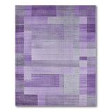 Purple Gray Geometric Modern Area Rug