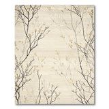 Abstract Black Branch Beige Area Rug