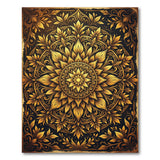 Gold and Silver Opulent Gold Mandala Floral Area Rug