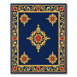 Traditional Persian Multi-color and Patterns Ornate Navy Persian Medallion Area Rug