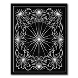 Intricate Black White Floral Mandala Area Rug