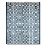 Navy Blue Octagon Geometric Area Rug