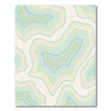 Teal Agate Wave Abstract Area Rug