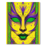 Vibrant Mardi Gras Mask Area Rug