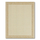 Beige Neutral Area Rug with Tan Border