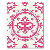 Pink Pink Floral Medallion Area Rug