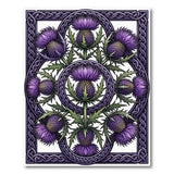 Purple Thistle Celtic Knot Area Rug