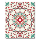 Multi-color and Patterns Vibrant Red Teal Persian Medallion Area Rug