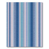Blue Teal Striped Heritage Tribal Area Rug
