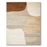 Organic Beige Neutral Abstract Area Rug