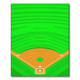 Baseball Field Green Kids Area Rug