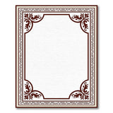 Brown and Tan Ornate Traditional Persian Border Area Rug