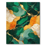 Green Marble Gold Abstract Area Rug