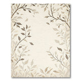 Beige Branch Leaf Area Rug