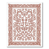 Ornate Red Vine Border Area Rug