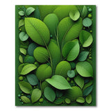 Green Lush Green Leaves Abstract Area Rug