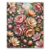 Blush Peony Garden Floral Area Rug