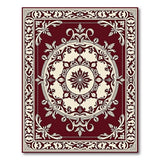 Ornate Burgundy Medallion Persian Rug