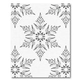 Intricate Snowflake Black White Geometric Rug