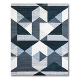 Navy Geometric Triangle Area Rug