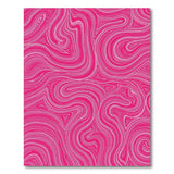Fluid Pink Swirl Abstract Area Rug