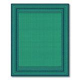 Teal Dotted Field Geometric Area Rug
