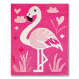 Cute Pink Flamingo Kids Area Rug