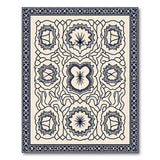 Ornate Navy Blue Traditional Persian Area Rug