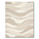 Beige Wavy Abstract No. 10 Area Rug