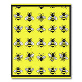 Playful Yellow Bee Pattern Area Rug