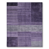 Purple Geometric Block Stripe Area Rug