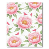 Pink Peony Songbird Floral Area Rug