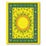 Vibrant Sun Mandala Heritage Tribal Rug