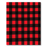 Check Rustic Farmhouse Bold Red Black Buffalo Check Area Rug