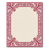 Red Ornate Floral Border Area Rug