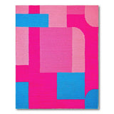 Vibrant Geometric Pink Blue Area Rug