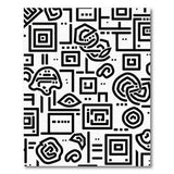Geometric Modern Black and White Bold Black White Geometric Abstract Rug