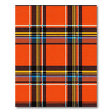 Vibrant Orange Plaid Geometric Area Rug