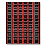 Bold Red Black Geometric Pattern Area Rug