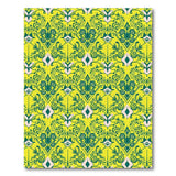 Vibrant Yellow Intricate Floral Motif Rug