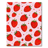 Multi-color and Patterns Strawberry Pink Fruit Pattern Area Rug