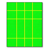 Vibrant Green Yellow Grid Panel Area Rug