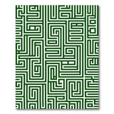 Green Geometric Maze Area Rug