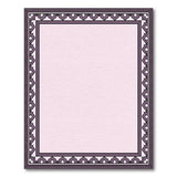 Purple Purple Geometric Border Area Rug