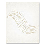 Abstract Golden Wave Area Rug