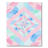 Pastel Multi-Color Geometric Diamond Area Rug