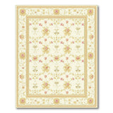 Vintage Gold Floral Cream Area Rug